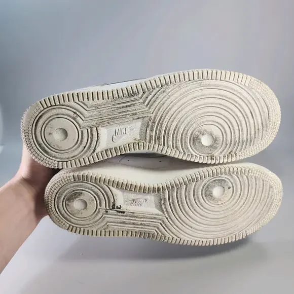 Youth Nike Air Force 1 Low Triple White Sz 7 Kids 011839 Casual Leather Sneakers - Picture 8 of 8